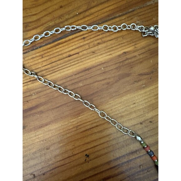 CHICO'S Multi Strand Floating Necklace Multi-color Bead Tube Beaded Tribal - Picture 8 of 11